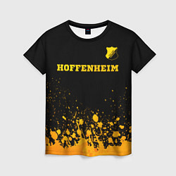 Женская футболка Hoffenheim - gold gradient посередине