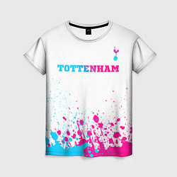 Футболка женская Tottenham neon gradient style посередине, цвет: 3D-принт