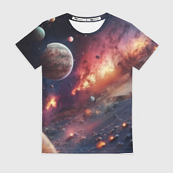 Женская футболка Космический мир