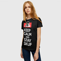Футболка женская Keep calm and stay skuf, цвет: 3D-принт — фото 2