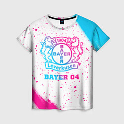 Футболка женская Bayer 04 neon gradient style, цвет: 3D-принт