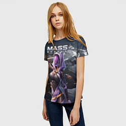 Футболка женская Mass Effect ТалиЗора и космический корабль, цвет: 3D-принт — фото 2