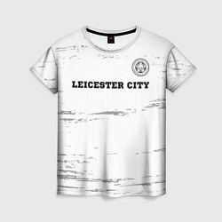 Футболка женская Leicester City sport на светлом фоне посередине, цвет: 3D-принт