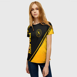 Футболка женская Napoli - gold gradient вертикально, цвет: 3D-принт — фото 2