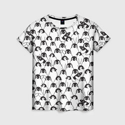 Женская футболка Узор с пингвинами