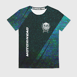 Футболка женская Motorhead glitch blue, цвет: 3D-принт