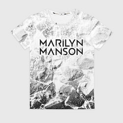 Футболка женская Marilyn Manson white graphite, цвет: 3D-принт