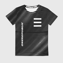 Футболка женская OneRepublic metal rock lines, цвет: 3D-принт