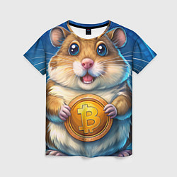 Футболка женская Хомячок с криптой, цвет: 3D-принт