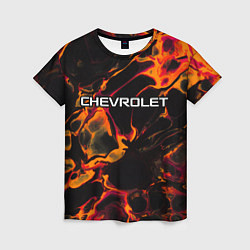 Женская футболка Chevrolet red lava