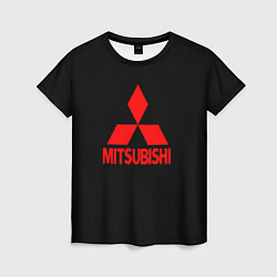 Футболка женская Mitsubishi red logo, цвет: 3D-принт