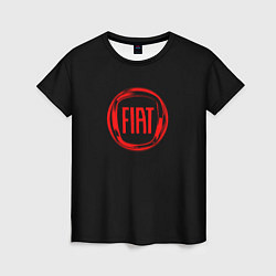 Футболка женская FIAT logo red, цвет: 3D-принт