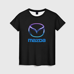 Футболка женская Mazda neon logo, цвет: 3D-принт