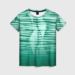 Футболка женская Tie-dye green stripes, цвет: 3D-принт