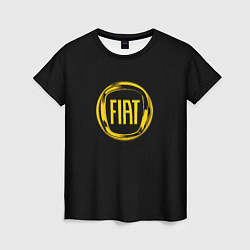 Футболка женская FIAT logo yelow, цвет: 3D-принт