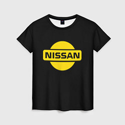 Футболка женская Nissan yellow logo, цвет: 3D-принт