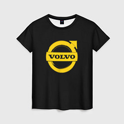 Футболка женская Volvo yellow logo, цвет: 3D-принт