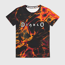 Футболка женская Diablo red lava, цвет: 3D-принт