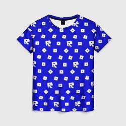 Футболка женская Roblox blue pattern, цвет: 3D-принт