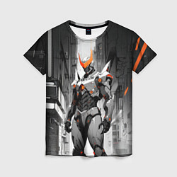 Футболка женская Боевой мощный робот, цвет: 3D-принт