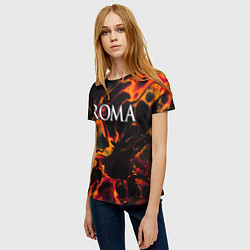 Футболка женская Roma red lava, цвет: 3D-принт — фото 2