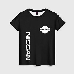 Футболка женская Nissan logo white auto, цвет: 3D-принт