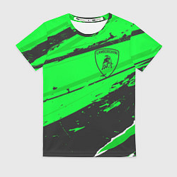 Футболка женская Lamborghini sport green, цвет: 3D-принт