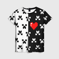 Футболка женская Minecraft pattern love, цвет: 3D-принт