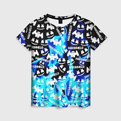 Футболка женская Marshmello fire, цвет: 3D-принт