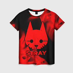 Футболка женская Stray - red gradient, цвет: 3D-принт