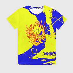 Футболка женская Samurai logo yellow fire, цвет: 3D-принт