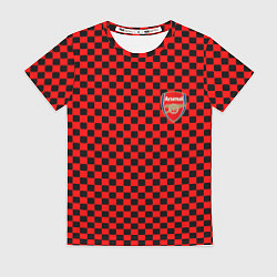 Футболка женская Arsenal текстура клетка, цвет: 3D-принт
