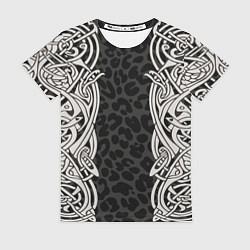 Футболка женская Скандинавский кельтский узор, цвет: 3D-принт