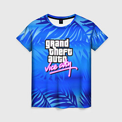 Футболка женская GTA vice city тропики, цвет: 3D-принт