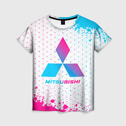 Футболка женская Mitsubishi neon gradient style, цвет: 3D-принт