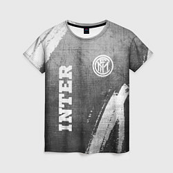 Футболка женская Inter - grey gradient вертикально, цвет: 3D-принт