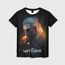 Футболка женская The Witcher and fire, цвет: 3D-принт