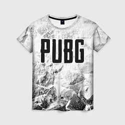 Футболка женская PUBG white graphite, цвет: 3D-принт