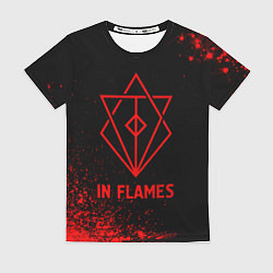 Футболка женская In Flames - red gradient, цвет: 3D-принт