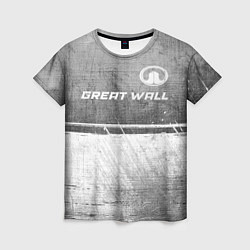 Футболка женская Great Wall - grey gradient посередине, цвет: 3D-принт