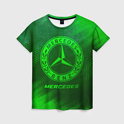 Футболка женская Mercedes - green gradient, цвет: 3D-принт