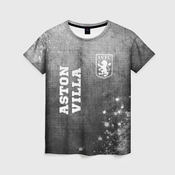 Футболка женская Aston Villa - grey gradient вертикально, цвет: 3D-принт