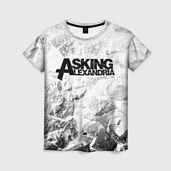 Женская футболка Asking Alexandria white graphite