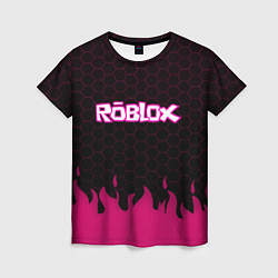 Футболка женская Roblox fire pink, цвет: 3D-принт