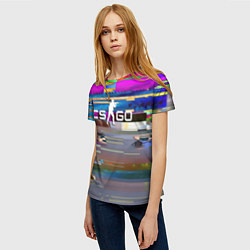 Футболка женская CSGO текстура скин, цвет: 3D-принт — фото 2