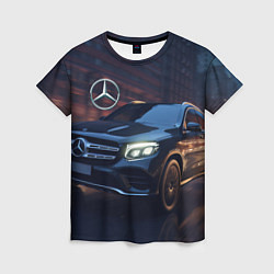 Футболка женская Mercedes benz auto, цвет: 3D-принт