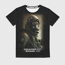 Женская футболка Counter strike 2 спецназ