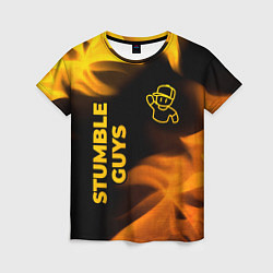 Футболка женская Stumble Guys - gold gradient вертикально, цвет: 3D-принт