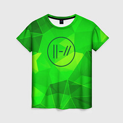 Футболка женская Twenty One Pilots green poly, цвет: 3D-принт