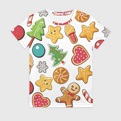 Женская футболка Новогодние сладости